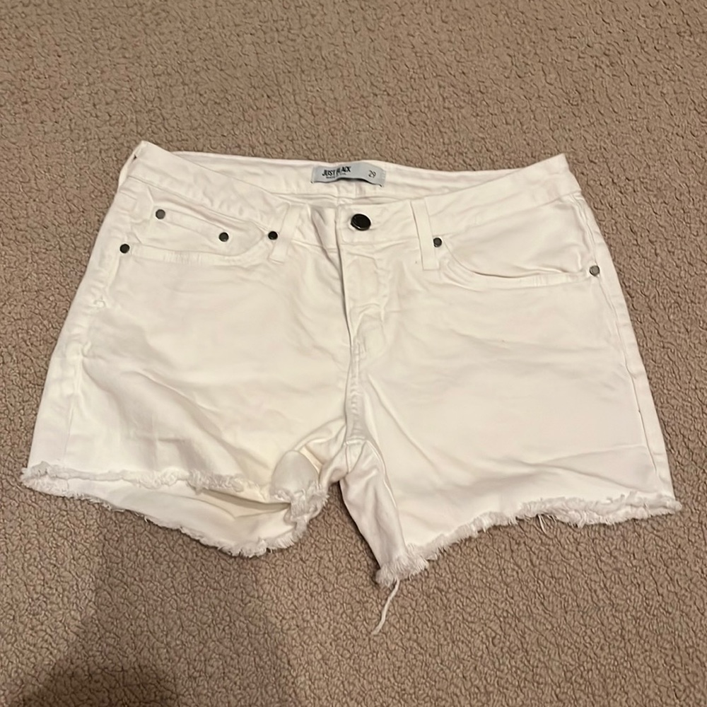 Just black, white jean shorts 29